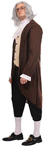 Maxim Party Supplies Adult Benjamin Franklin Deluxe Colonial Costume For Men 5 Piece Outfit - Image 9