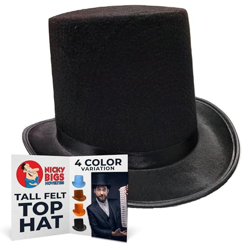 Nicky Bigs Novelties Tall Top Hat Costume Men Women Party Top Hats Adults Formal Magician Hats Halloween One Size Fits All - Image 3