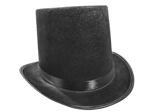 Nicky Bigs Novelties Tall Top Hat Costume Men Women Party Top Hats Adults Formal Magician Hats Halloween One Size Fits All