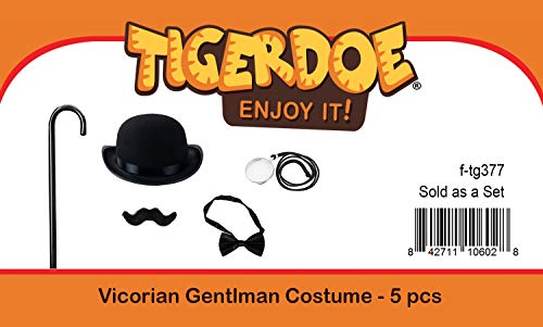 Tigerdoe Gentlemen Costume - Monopoly Costume for Men - 1920 Gatsby Men Accessories - Gentleman Costume - 5 PC Victorian Costume Black - Image 8