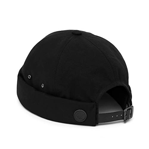 UNDERCONTROL Vintage Brimless Sailor Fisherman Leon Hat Miki Skull Docker Leather Strap Beanie Cap for Men & Women Korea - Image 3