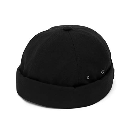UNDERCONTROL Vintage Brimless Sailor Fisherman Leon Hat Miki Skull Docker Leather Strap Beanie Cap for Men & Women Korea - Image 4