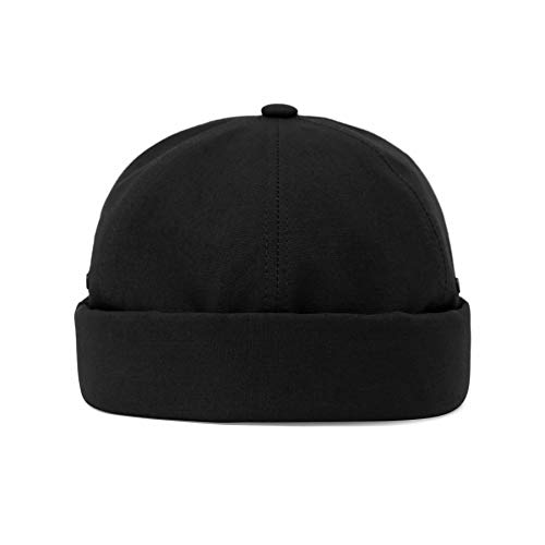 UNDERCONTROL Vintage Brimless Sailor Fisherman Leon Hat Miki Skull Docker Leather Strap Beanie Cap for Men & Women Korea - Image 5