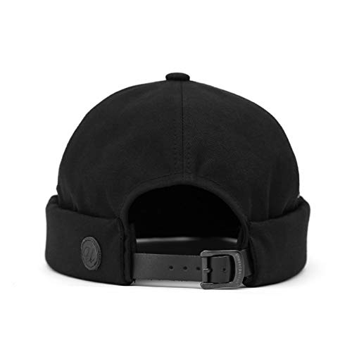 UNDERCONTROL Vintage Brimless Sailor Fisherman Leon Hat Miki Skull Docker Leather Strap Beanie Cap for Men & Women Korea - Image 7