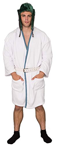 Vacation Christmas Movie Cousin Eddie White Robe with Belt Halloween Costume Cosplay (Includes Robe and belt Only) - Image 3