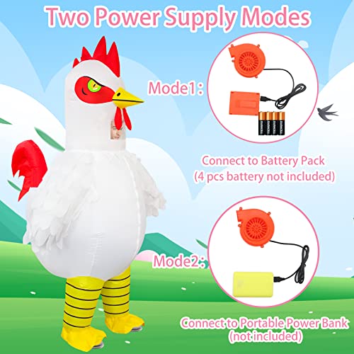 Seeds of Light Inflatable Chicken Costume Adult Funny Halloween Costumes Blow up Chicken Costumes for Men Women Cosplay Party Easter - Image 7