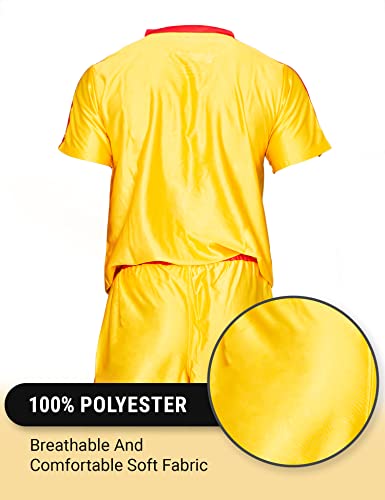Ripple Junction Dodgeball Average Joe's Adult Yellow Jersey Halloween Costume Set Cosplay - Officially Licensed - Image 3