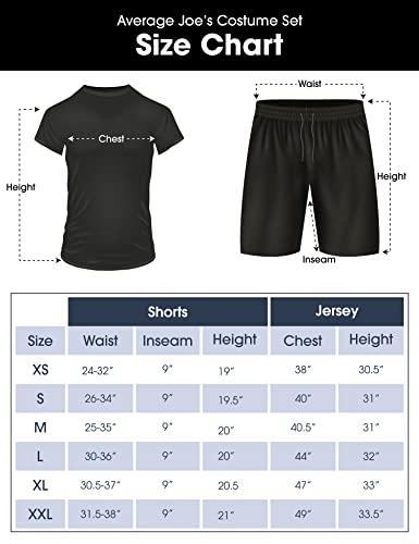 Ripple Junction Dodgeball Average Joe's Adult Yellow Jersey Halloween Costume Set Cosplay - Officially Licensed - Image 7