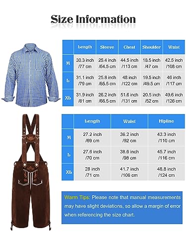 SOMSOC Men’s German Bavarian Oktoberfest Costume Set Includes Mens Lederhosen with Suspenders & Shirt & Socks and Hat - Image 3