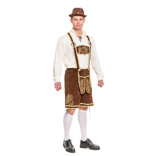 Spooktacular Creations Men’s German Bavarian Oktoberfest Costume Set, Beer Costume Hat for Adults Halloween and Beer Festival - Image 3