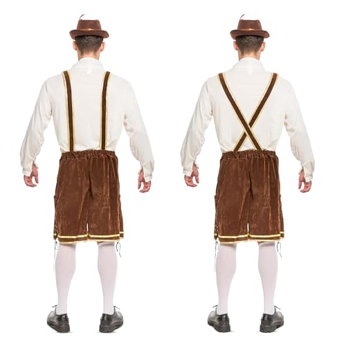 Spooktacular Creations Men’s German Bavarian Oktoberfest Costume Set, Beer Costume Hat for Adults Halloween and Beer Festival - Image 4