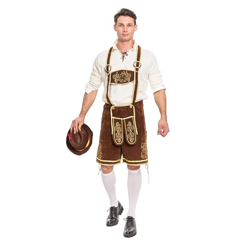 Spooktacular Creations Men’s German Bavarian Oktoberfest Costume Set, Beer Costume Hat for Adults Halloween and Beer Festival - Image 5