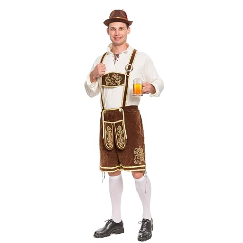 Spooktacular Creations Men’s German Bavarian Oktoberfest Costume Set, Beer Costume Hat for Adults Halloween and Beer Festival - Image 6