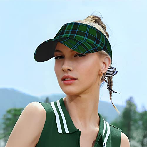 Adjustable Performance Sun Visor Hat with Sun Protection for Men and Women Tartan Clan Print - Image 7