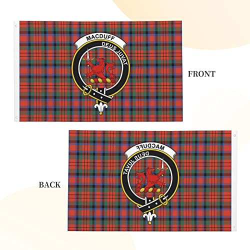 Double Sided Garden Flag 3x5FT Macduff Ancient Tartan Clan Badge Outdoor Decorative Home Flag Courtyard - Image 6